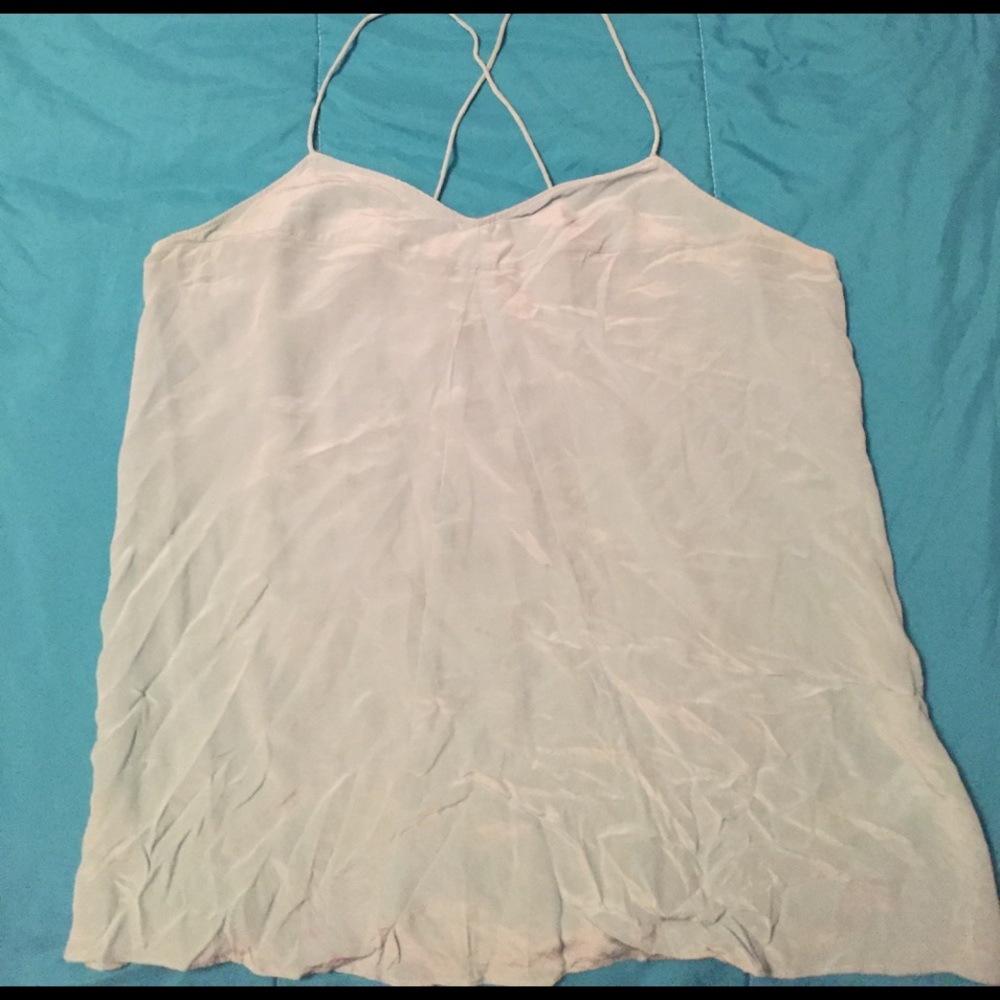 Madewell silk tank TEAL