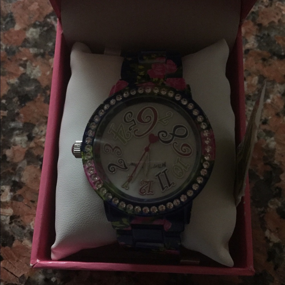 Betsey Johnson floral watch
