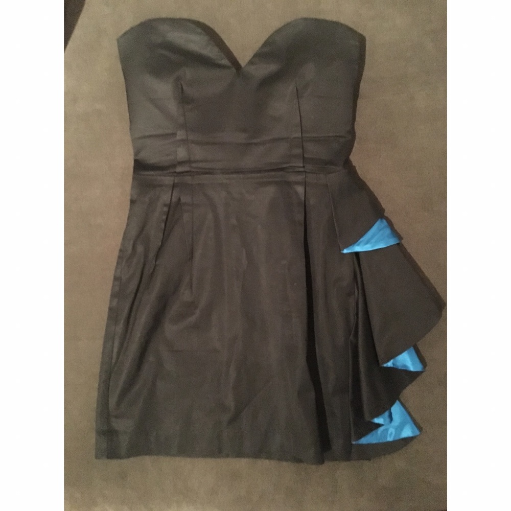 Bebe Black Strapless Mini Dress