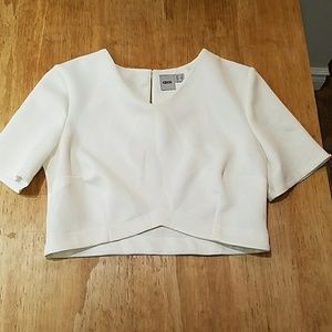 Asos off white crop top