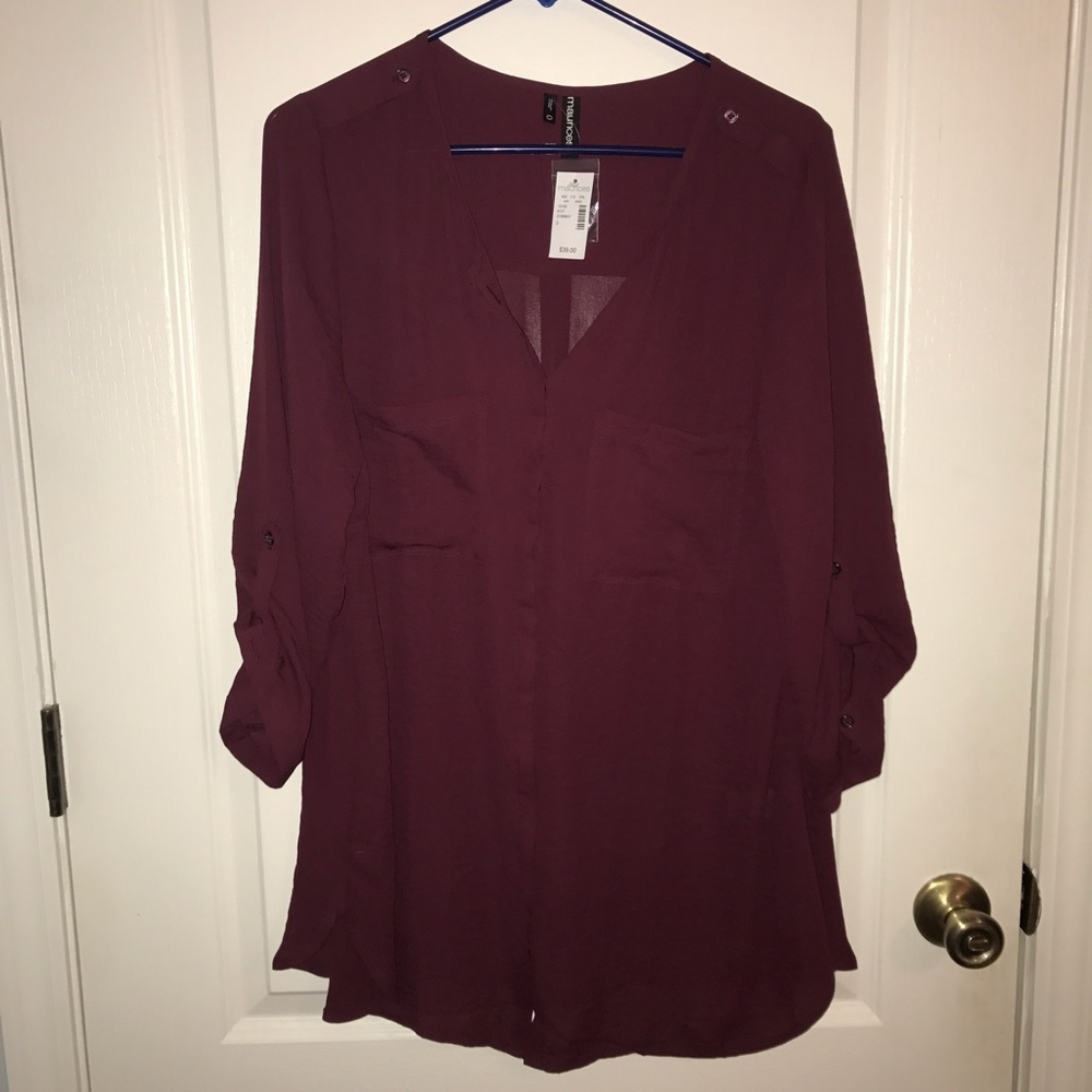 NWT - Maurices Tunic blouse size 0 (plus size 14)