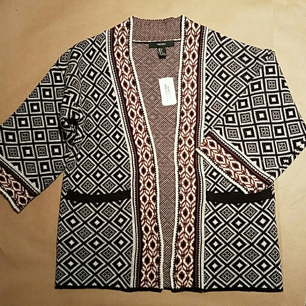 *SOLD*COACHELLA F21 Boho Chic Kimono w/ pockets