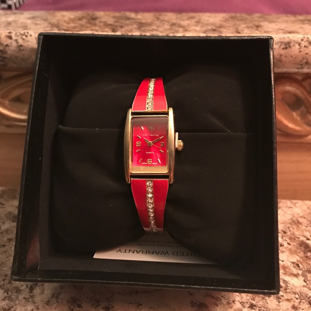 Red and gold Limited watch