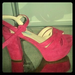 Prada Pink Platform Sandals