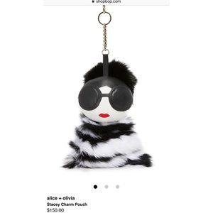 Alice & Olivia Stacey Fur Bag Charm