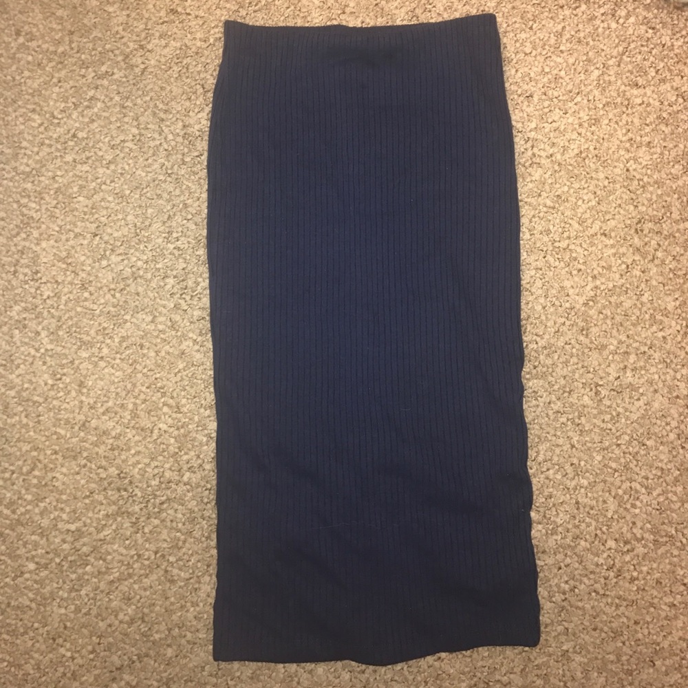 Dark blue pencil skirt