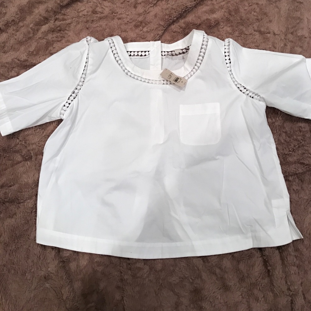 Flash sale! NWT Loft cropped boxy cotton blouse