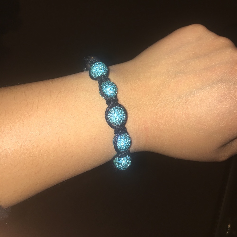 A blinged out blue bracelet!
