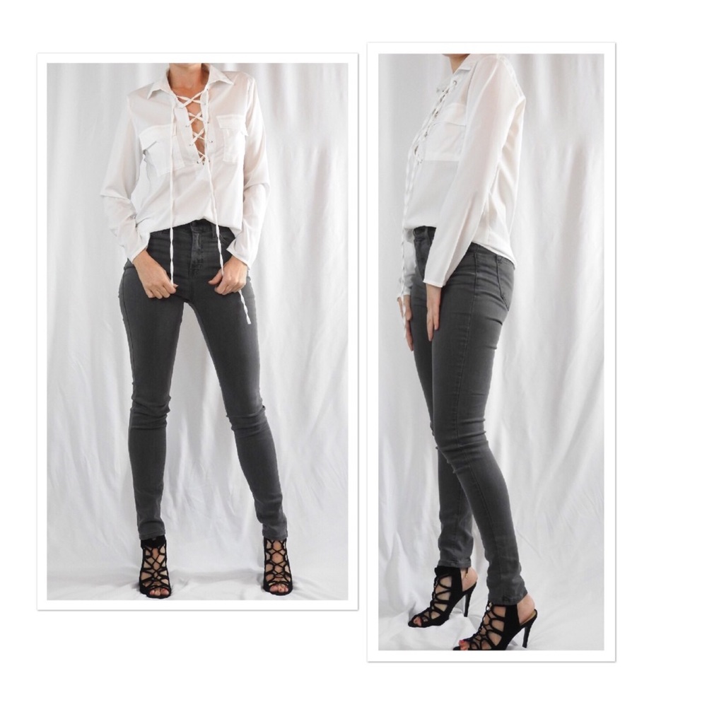 CLEARANCE-FIRM‼️Skinnies in Rustic Gray - Picture 5 of 6