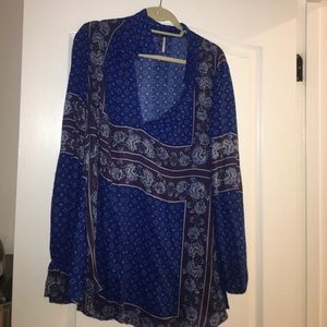 free people blue long sleeve