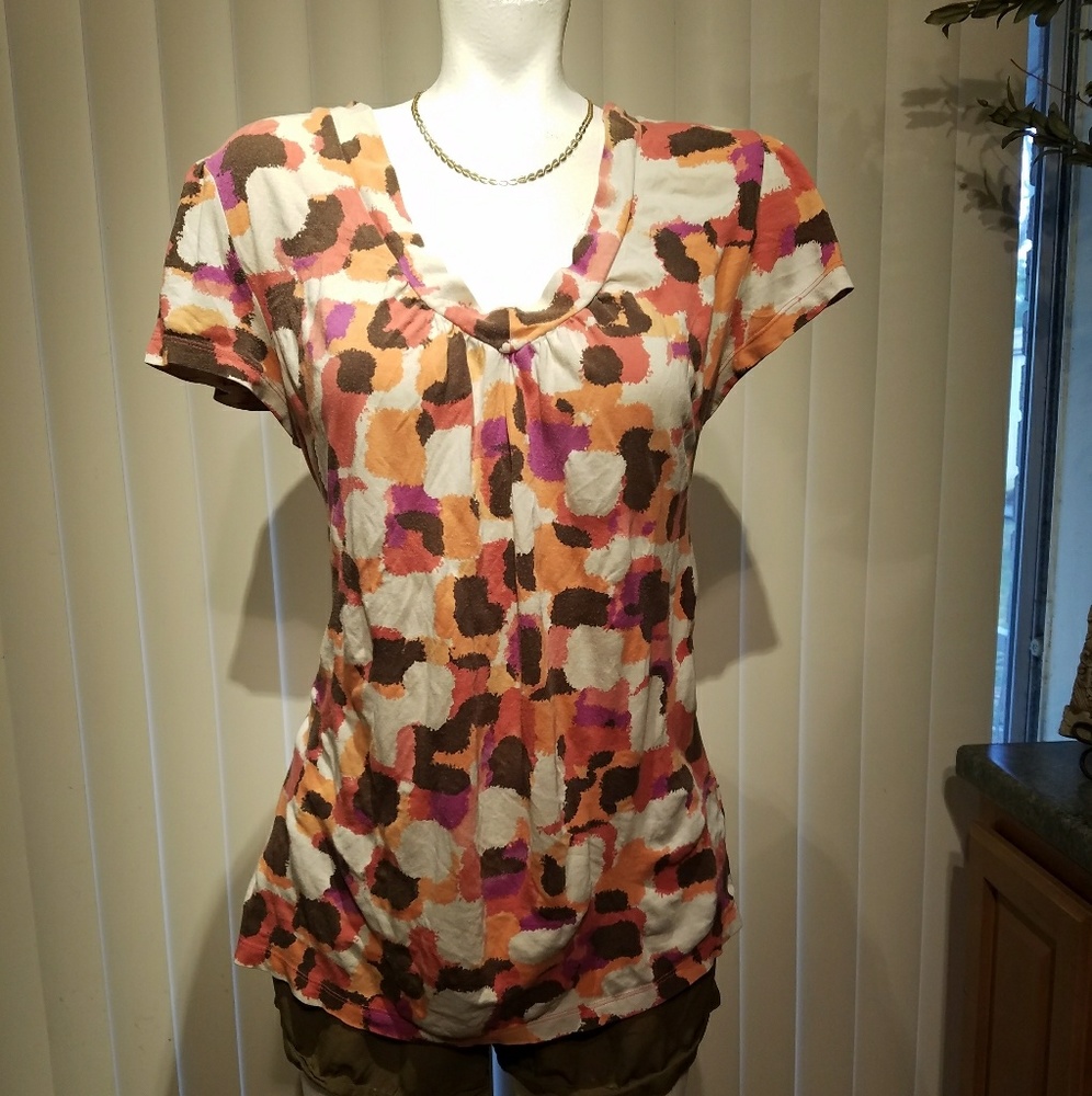 Apartment 9 bold geometric v-neck tee