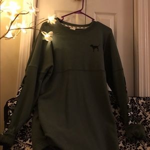 VS PINK army green sweatshirt!