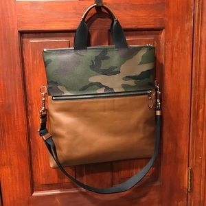 Coach foldover tote bag