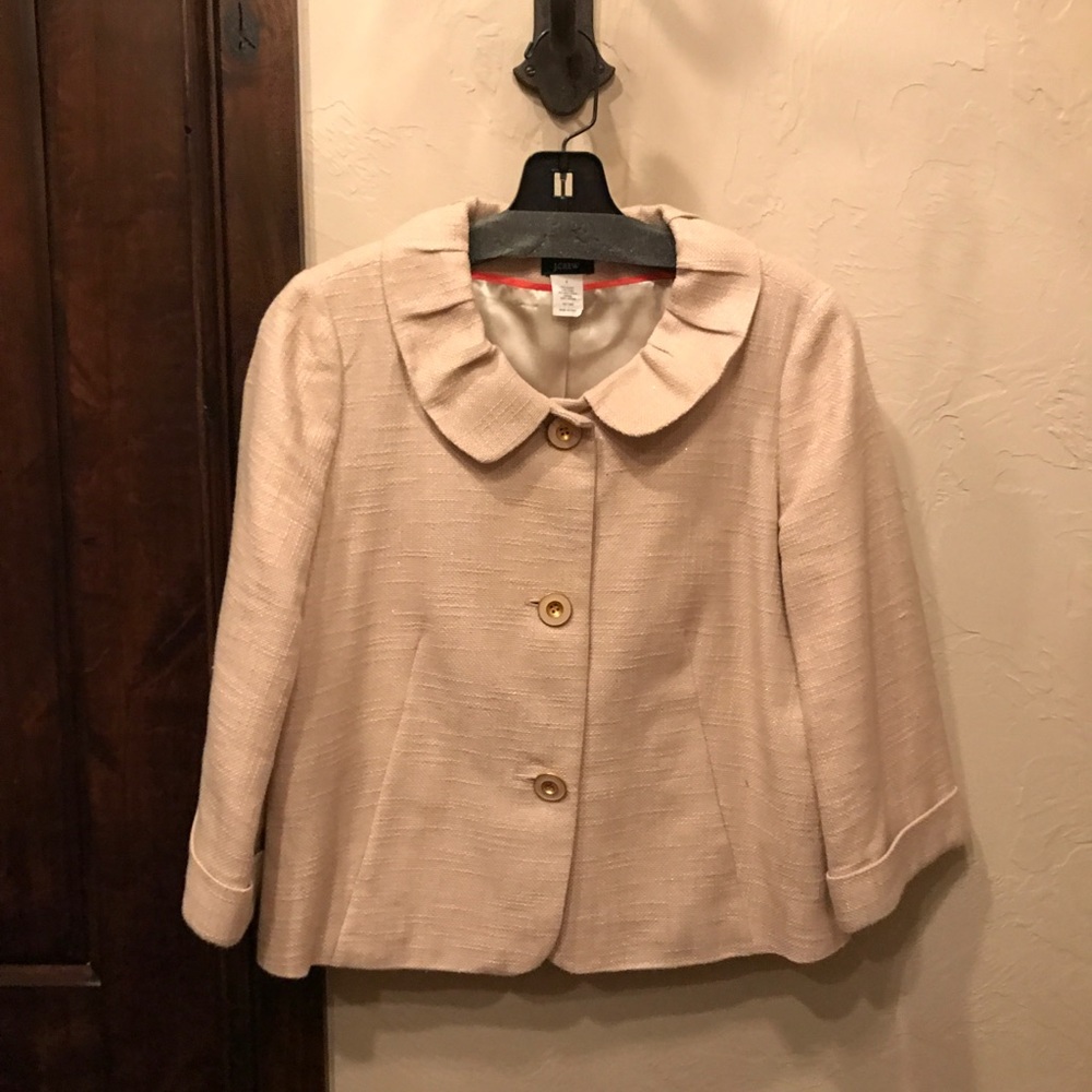 JCrew Beige 3/4 sleeve blazer