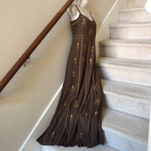 Long brown summer dress