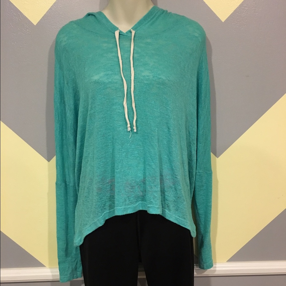 🌼Teal Knit Lounging Hoodie - Wet Seal