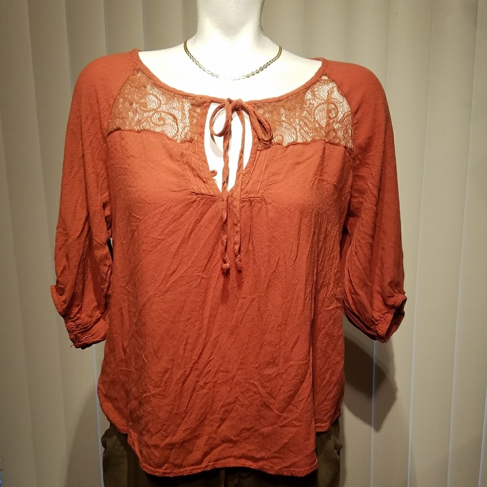 Eyelash Couture gauze blouse