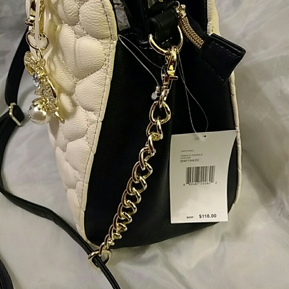 Betsey johnson satchel single handle NWT cream - Picture 4 of 4