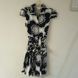 Kate Spade black/white silk dress