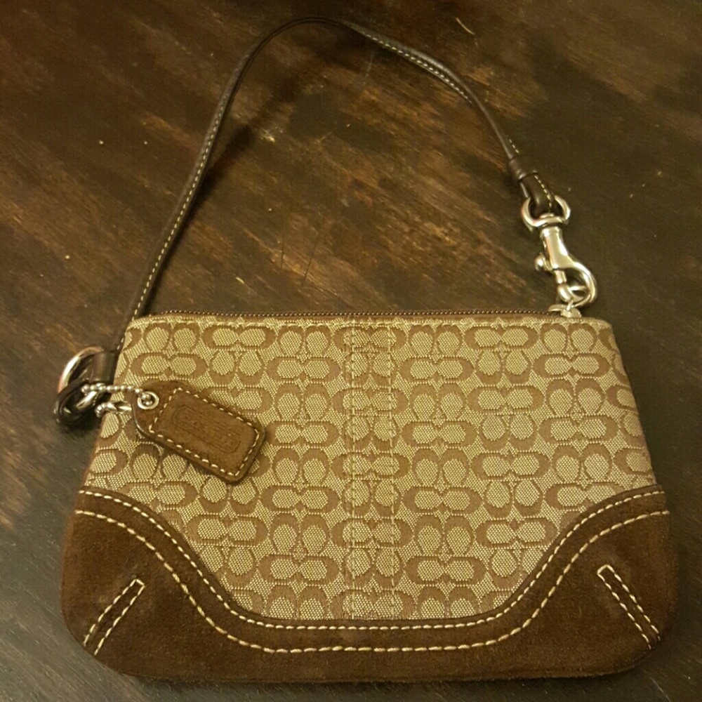 Brown Coach Wristlet