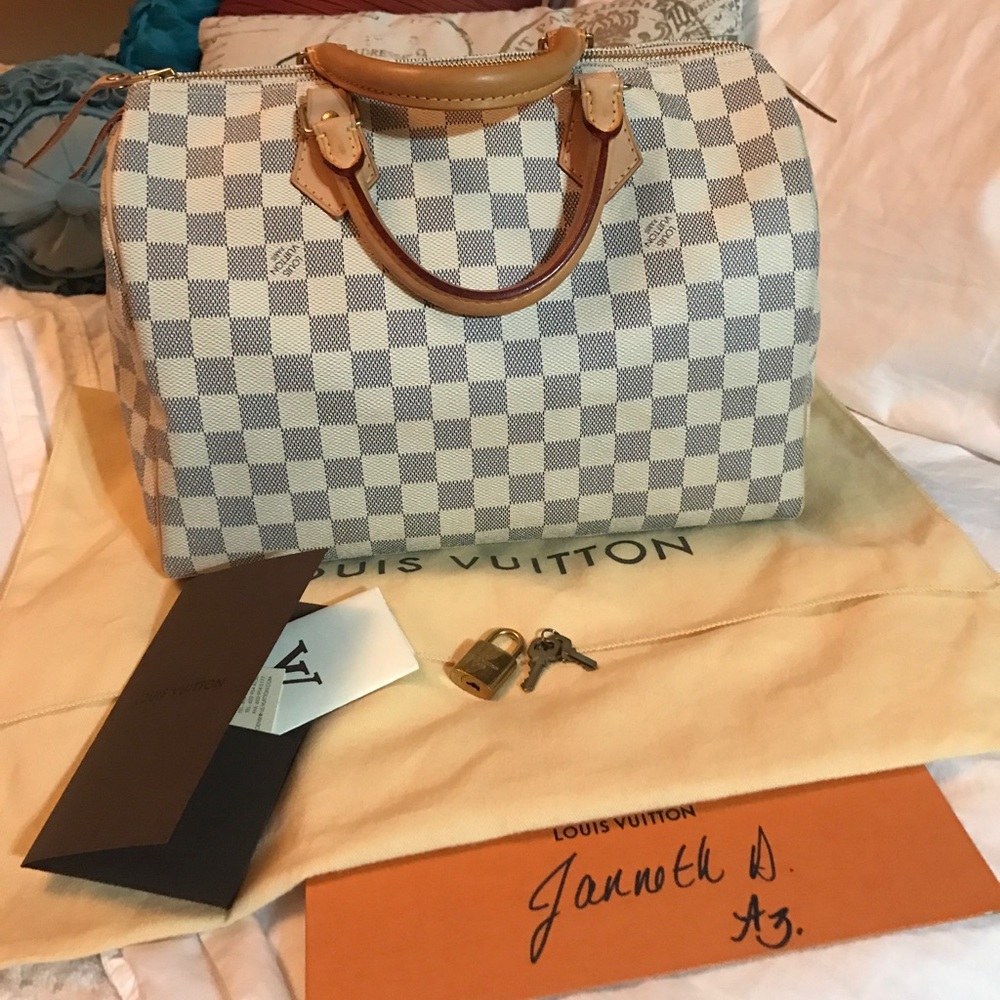 ❗sold❗Louis Vuitton Speedy 30 Damier Azure