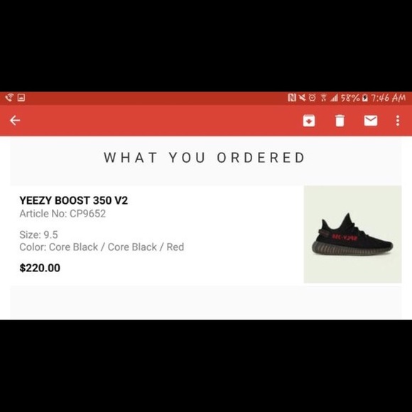 Yeezy Boost 350 V2 Core Black/Red