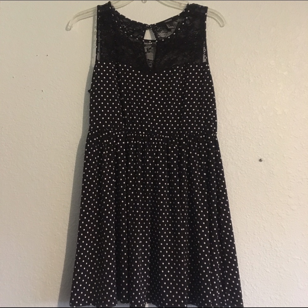 Large pinup rockabilly style dress polka dot