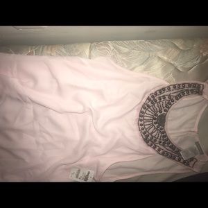 Beaded pale pink top
