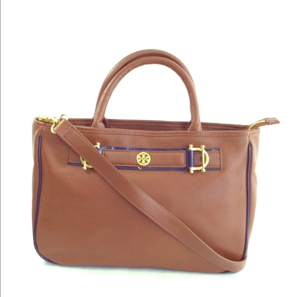 TRADING! Tory Burch Horsebit satchel in tan