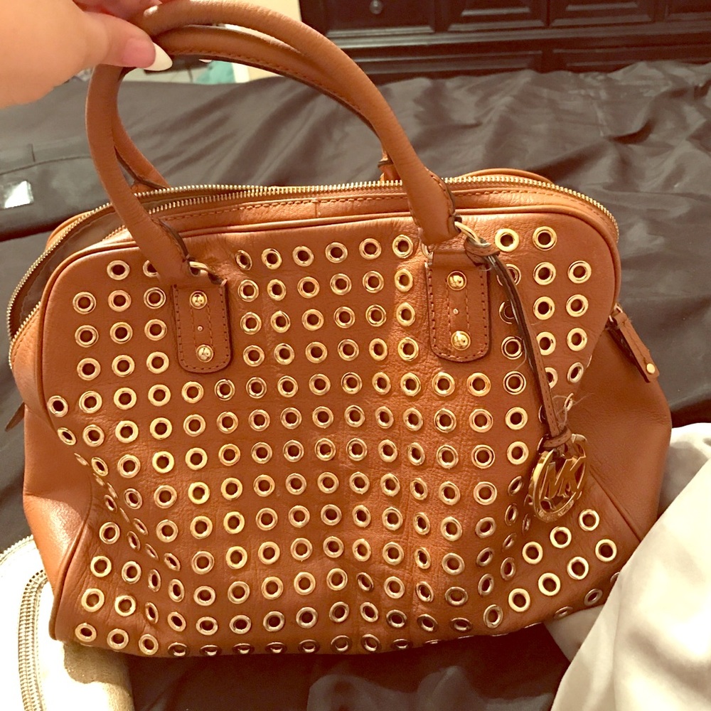 Michael kors brown and gold purse