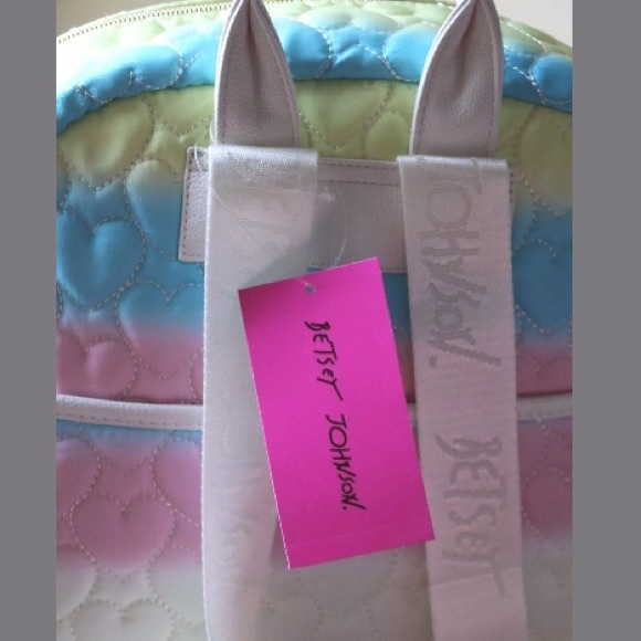 Betsey Johnson Bags Nwt Betsey Johnson Rainbow Hearts Backpack