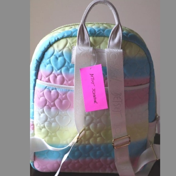 Betsey Johnson Bags Nwt Betsey Johnson Rainbow Hearts Backpack