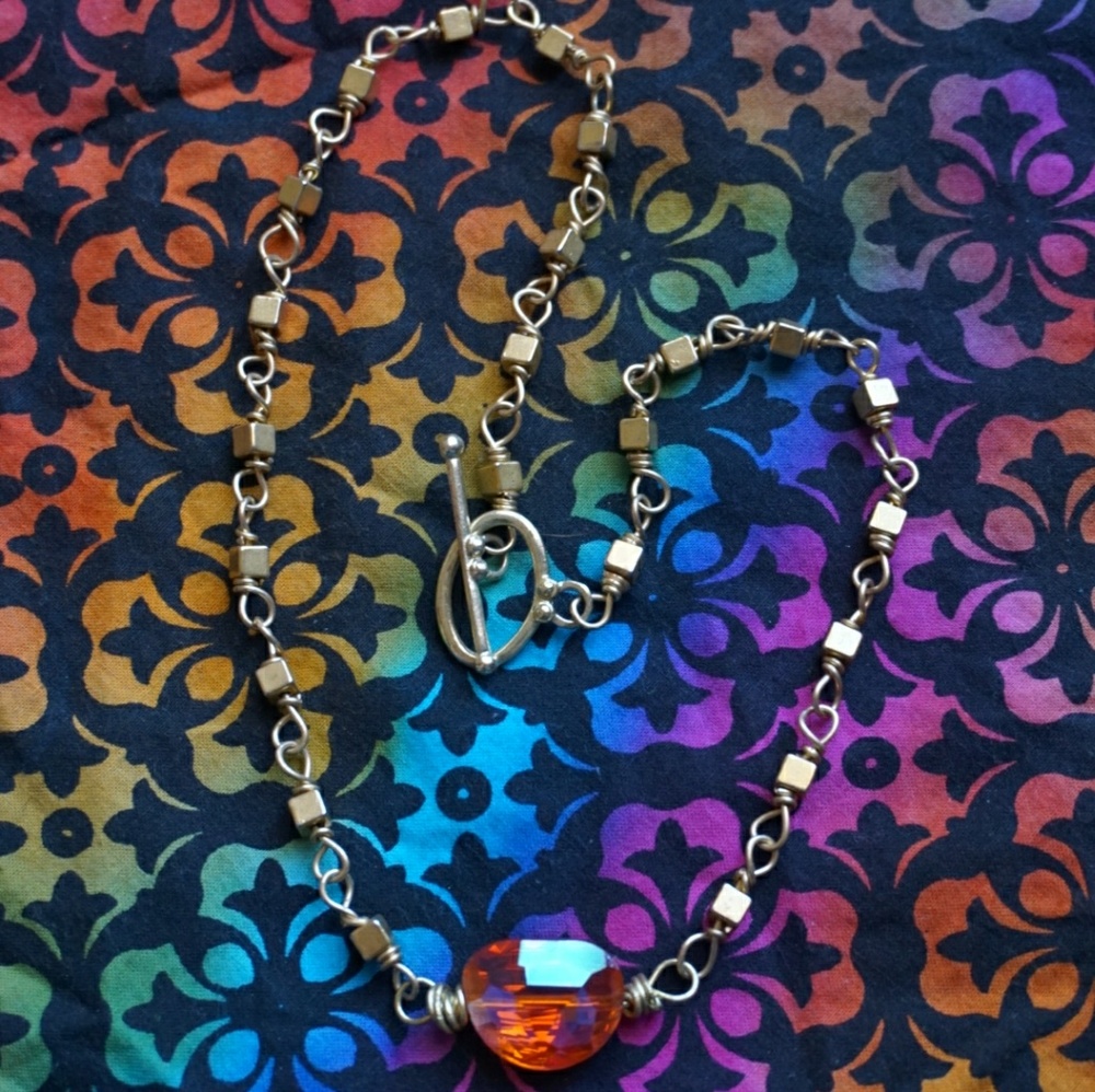 ROCKCANDYGYPSY Orange Crush Golden Choker - NWT