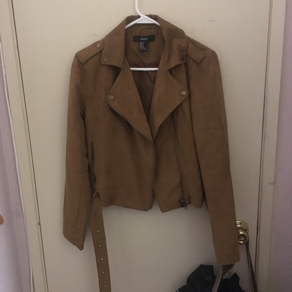 Forever 21 cognac/camel moto jacket