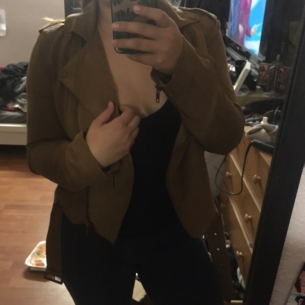 Forever 21 cognac/camel moto jacket - Picture 4 of 4
