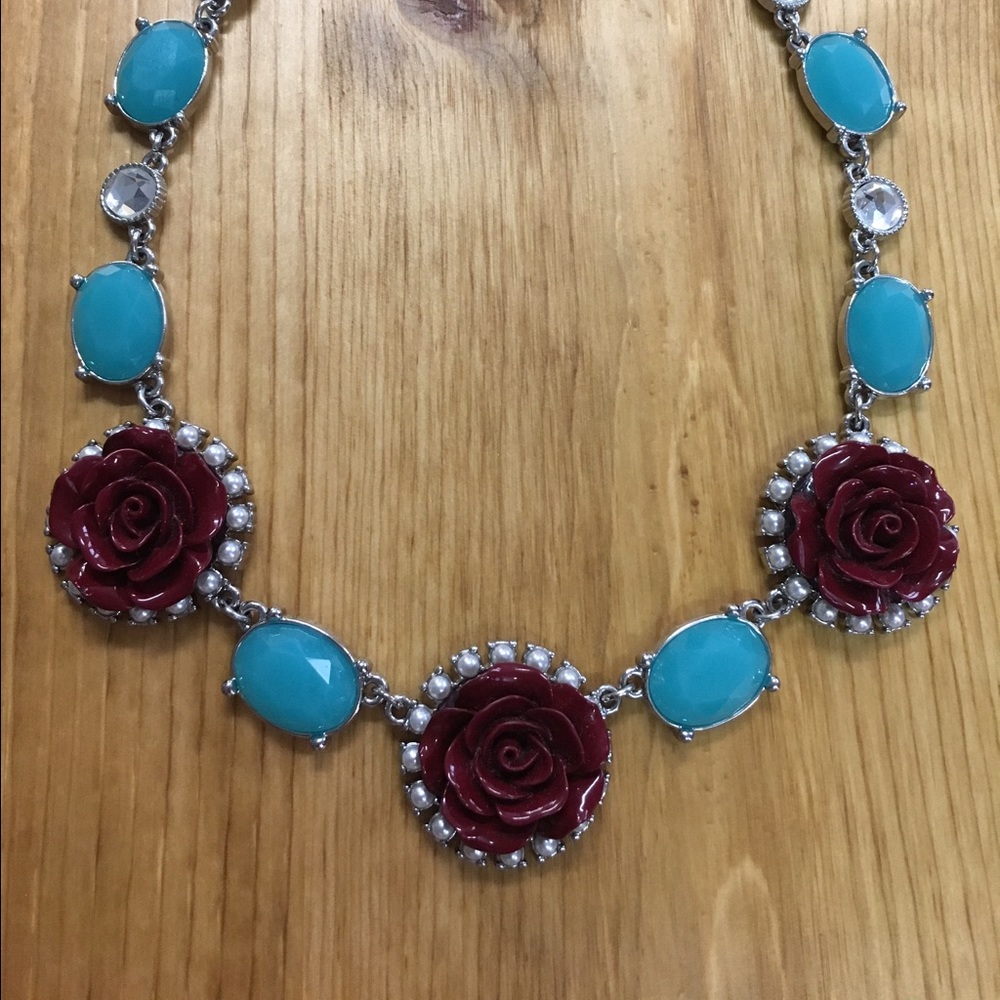 Lia Sophia Rose Statement Necklace