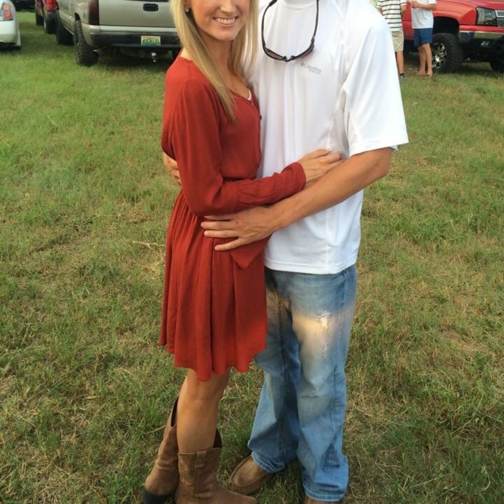 Burnt orange/rust colored long sleeve dress