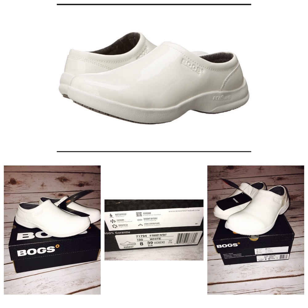 👣👣NWT BOGS Sz 8 Ramsey Patent Work Shoes👣👣