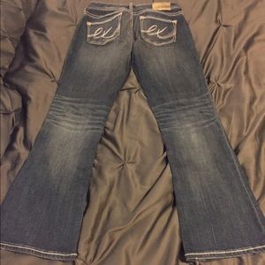 Express jeans dark wash. 2 short. Stella low rise