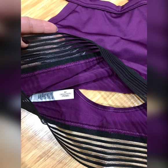 Victoria Sport Bra  Purple/Black Mesh - Picture 6 of 7