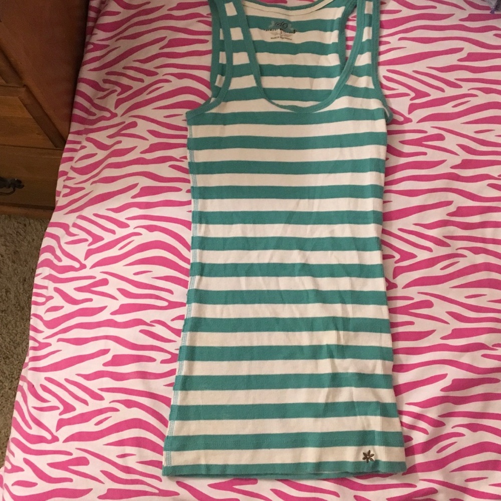 ‼️SALE‼️White and blue tank top