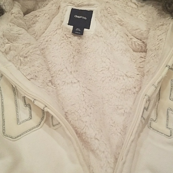 Gap Kids Girl Ivory Hoodie with fur.XXL (14-16) - Picture 5 of 6