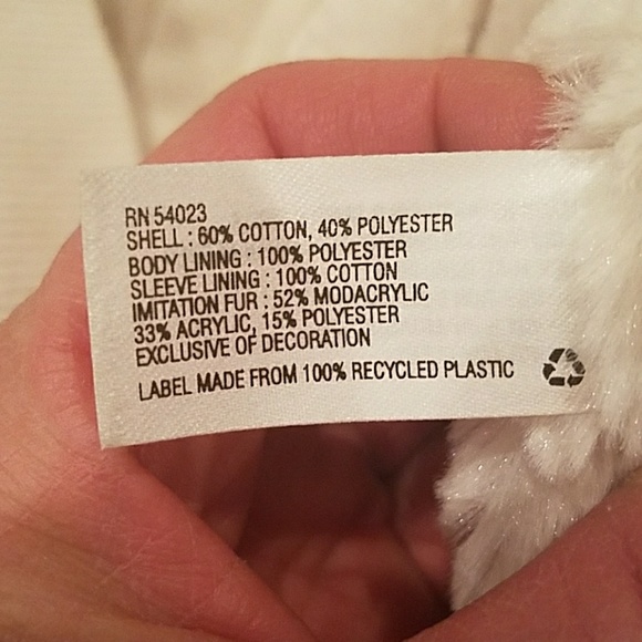 Gap Kids Girl Ivory Hoodie with fur.XXL (14-16) - Picture 6 of 6