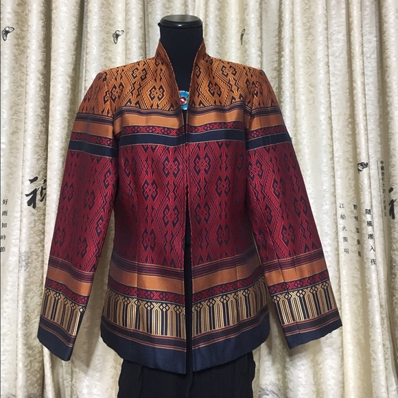 COLDWATER CREEK TRIBAL PRINT BLAZER NWOT - Picture 2 of 8
