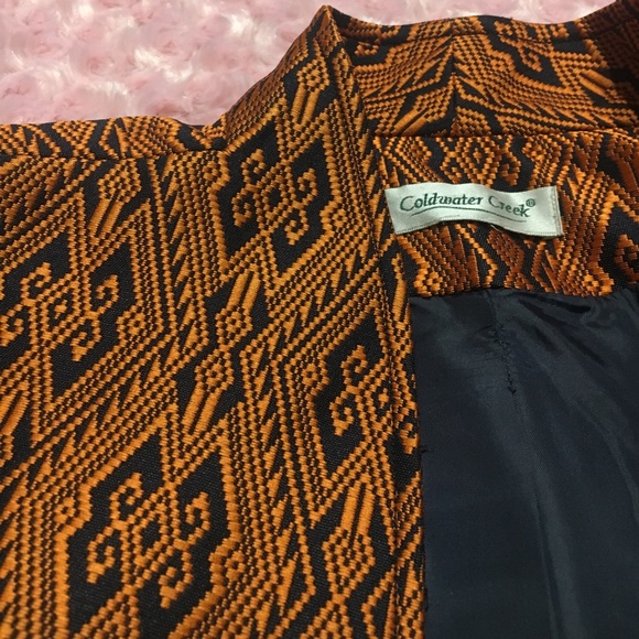 COLDWATER CREEK TRIBAL PRINT BLAZER NWOT - Picture 8 of 8