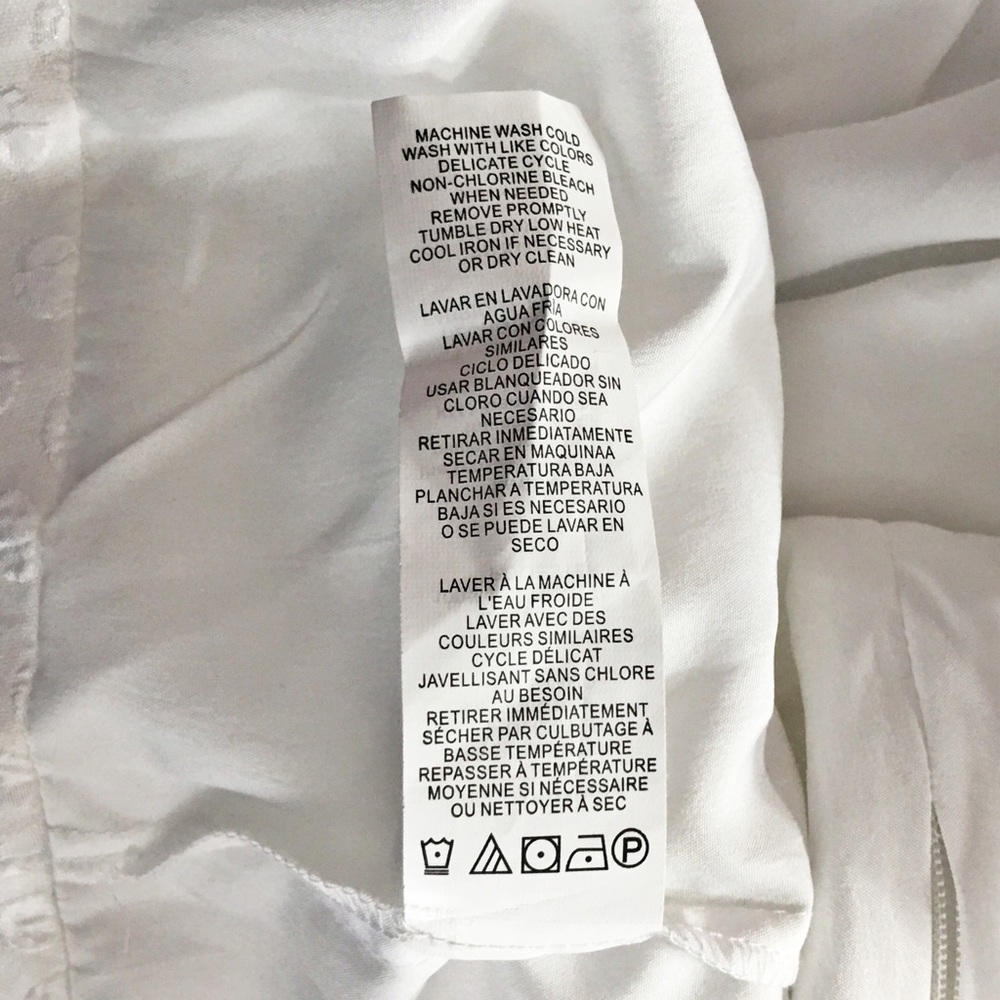 Kensie White Dot Asymmetrical Skort with Zipper - Picture 4 of 5