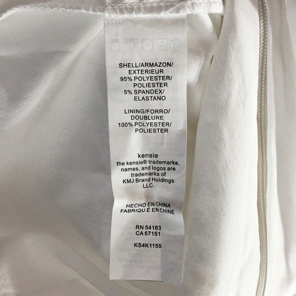 Kensie White Dot Asymmetrical Skort with Zipper - Picture 5 of 5