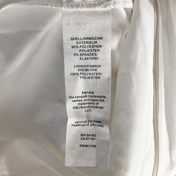 Kensie White Dot Asymmetrical Skort with Zipper - Picture 5 of 5