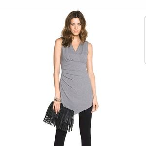 White House Black Market Asymmetrical Gray Top