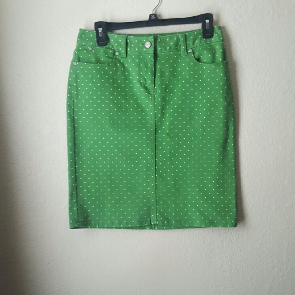 Talbots size 4P polka dot skirt